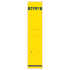 Rugetiket Leitz breed/lang 62x285mm zelfklevend geel 10 stuks