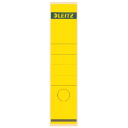 Rugetiket Leitz breed/lang 62x285mm zelfklevend geel 10 stuks