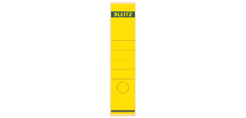 Leitz Spine Label Large/Long 62x285mm Adhesive Yellow 10 Pieces