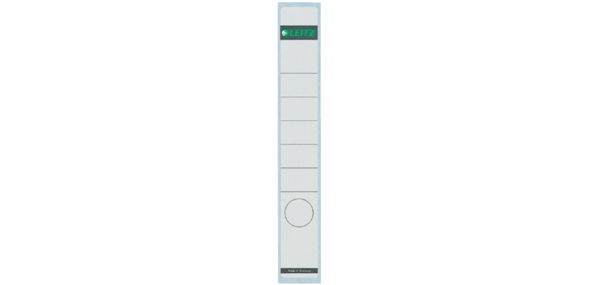 Etiquette dorsale Leitz Small/longue 39x285mm autocollante blanc 10 pièces