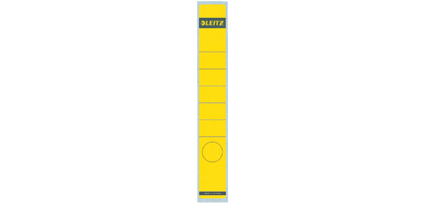 Rugetiket Leitz smal/lang 39x285mm zelfklevend geel
