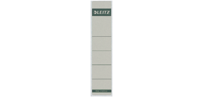 Etiquette dorsale Leitz Small/courte 39x192mm adhésive gris 10 pièces