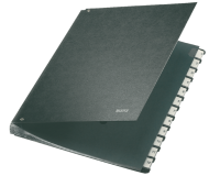 Termijnmap Leitz 1-12 270x18x345mm hardboard zwart