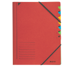 Trieur Leitz 7 intercalaires carton rouge