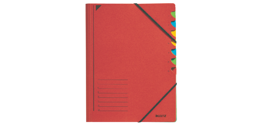 Trieur Leitz 7 intercalaires carton rouge