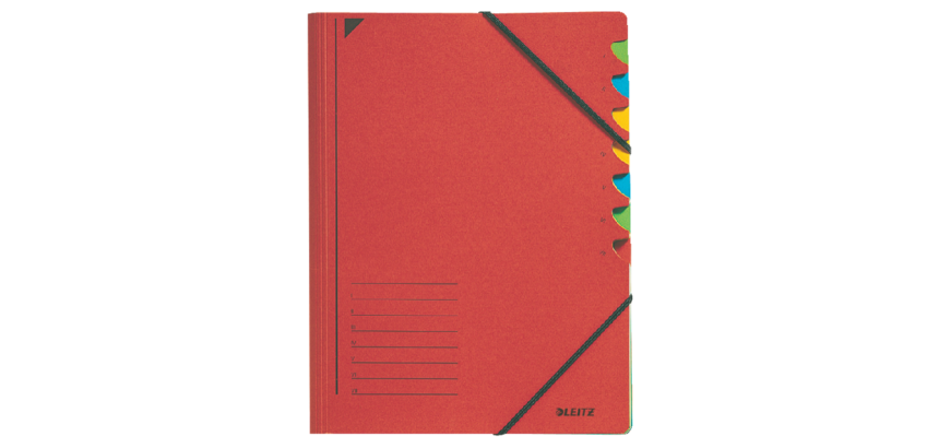 Trieur Leitz 7 intercalaires carton rouge