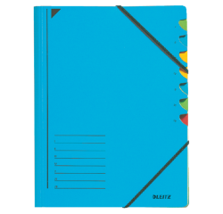 Trieur Leitz 7 intercalaires carton bleu