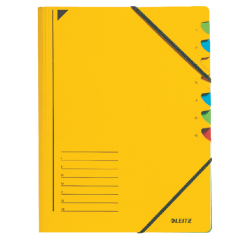 Trieur Leitz 7 intercalaires carton jaune