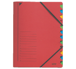 Trieur Leitz 12 intercalaires rouge