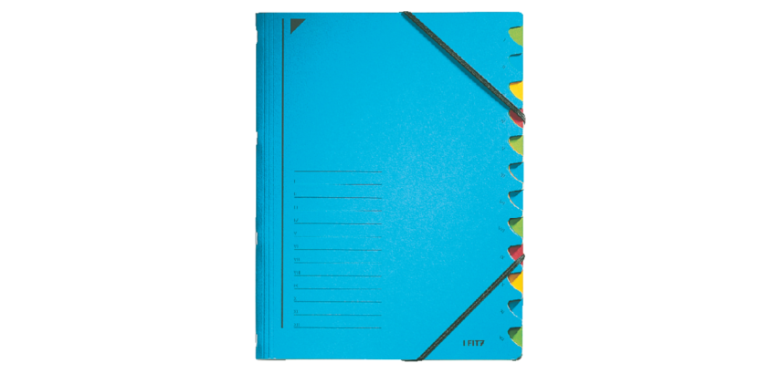 Leitz sorter 12 dividers blue cardboard