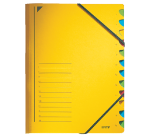 Trieur Leitz 12 intercalaires carton jaune