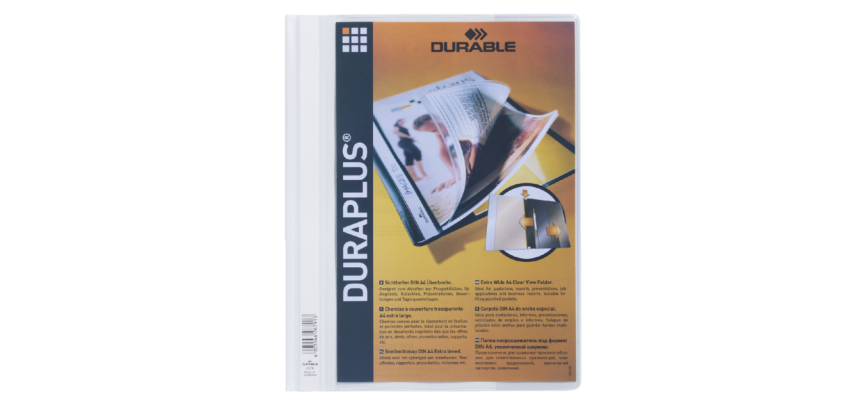 Langleiste Durable Duraplus A4 weiß