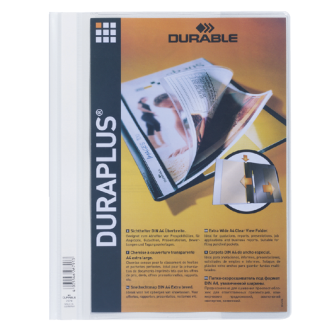 Chemise à lamelle Durable Duraplus A4 blanc