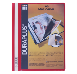 Chemise à lamelle Durable Duraplus A4 rouge