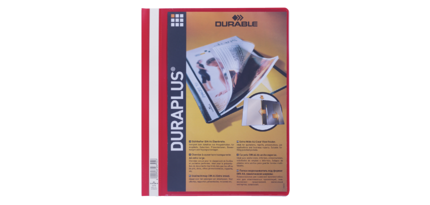 Duraplus Durable A4 Laminate Folder Red