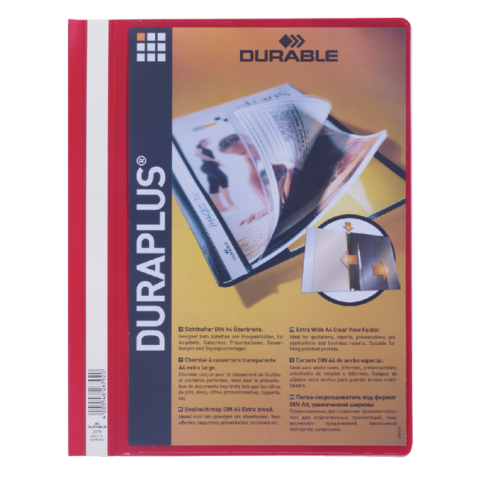 Snelhechtmap Durable Duraplus A4 rood