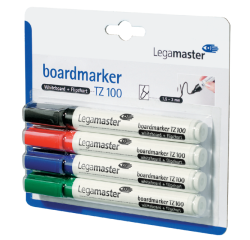 Whiteboardmarker Legamaster TZ 100 rond 1.5-3mm assorti blister à 4 stuks