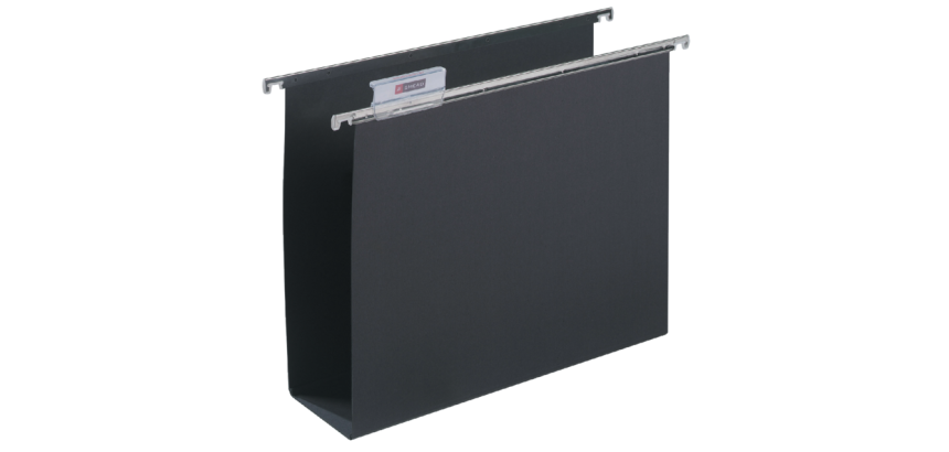 Hangmap Djois Alzicht folio frontaal U-bodem 80mm zwart