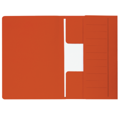 Dossiermap Djois Secolor Mammoet folio 3 kleppen 250gr recycled 360 x 250 mm rood 50 stuks