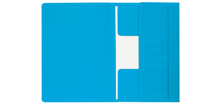 Chemise Djois Seculor Mammouth folio 3 rabats recyclé 250g 360x250mm bleu 50 pièces