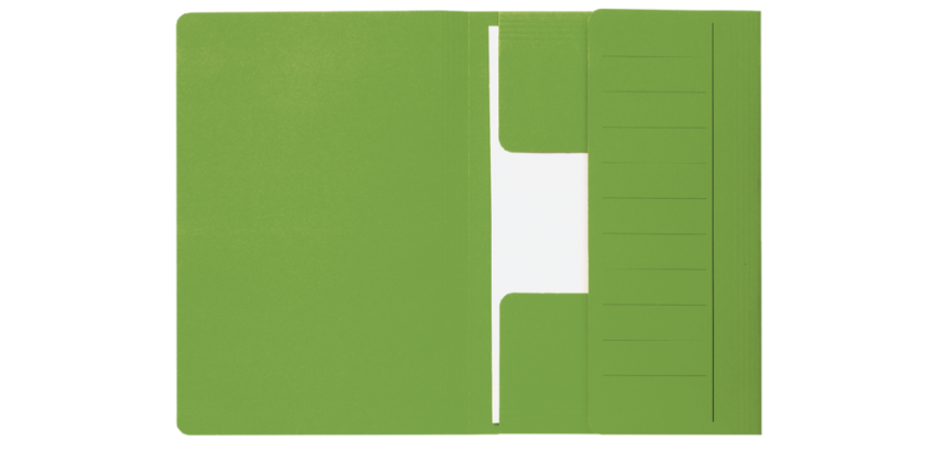 Chemise Djois Secolor Mammouth folio 3 rabats 250g recyclé vert 10 pièces