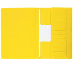 Dossiermap Djois Secolor Mammoet folio 3 kleppen 250gr recycled geel 50 stuks