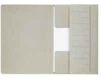 Dossiermap Djois Secolor Mammoet folio 3 kleppen 250gr recycled grijs 10 stuks