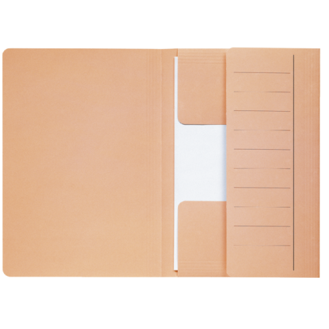 Dossiermap Djois Secolor Mammoet folio 3 kleppen 250gr recycled 360 x 250 mm chamois