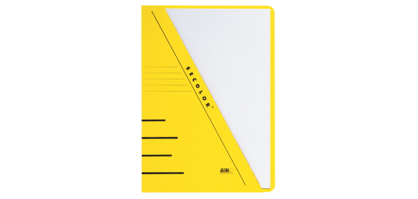 Chemise triangulaire Djois Secolor A4 recyclé 250g jaune