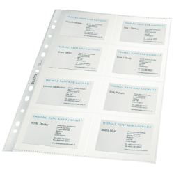 Showtas Leitz Premium voor visitekaartjes copy safe PP A4 glashelder 10 stuks