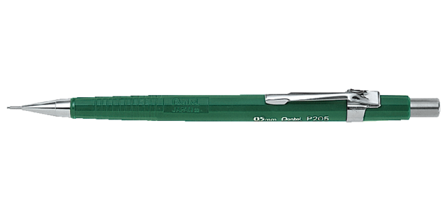 Pentel P205 HB 0.5mm green mechanical pencil
