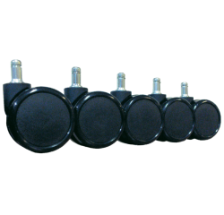 Bureaustoelwielen Euroseats zacht 5 stuks