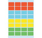 Etiquette HERMA 3631 12x19mm assorti 160 pièces