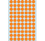 Etiquette HERMA 2234 rond 13mm orange fluo 2464 pièces