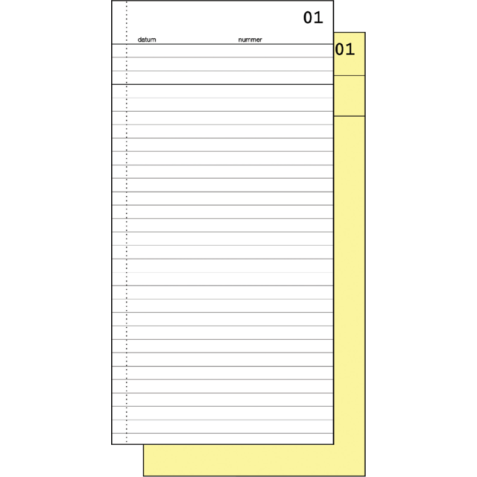 Carnet de commission Expres SI-30020 210x105mm 50x2 feuilles