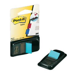 Marque-pages Post-it 680 25,4x43,2mm bleu vif