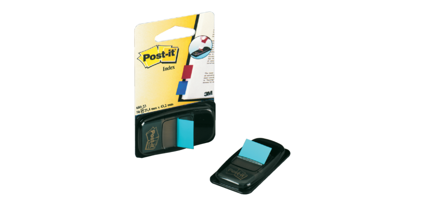 Marque-pages Post-it 680 25,4x43,2mm bleu vif