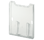 Wandelement für Prospekthalter A4, vertikal, Exacryl - Kristall