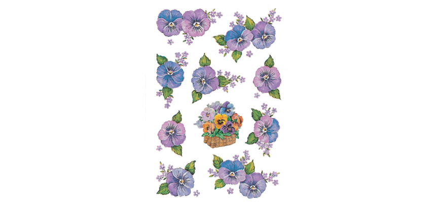 Etiket HERMA 3818 bloem paars