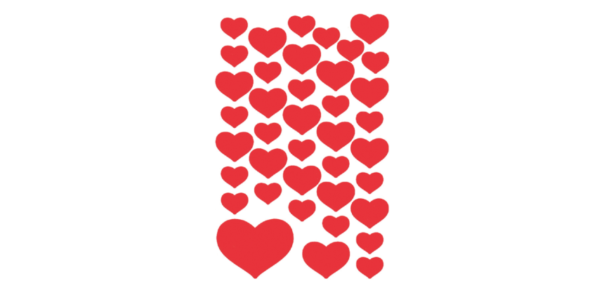 HERMA 3841 Label Small Red Hearts