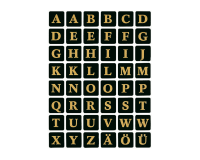 HERMA 4130 label letters A-Z gold on black 13x13mm