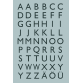 Etiquette HERMA 4133 lettres A-Z noir sur argent 13x12mm