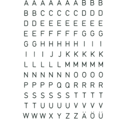 Etiquette HERMA 4154 lettres A-Z noir/transp 5mm