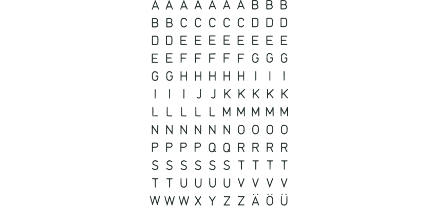 Etiket HERMA 4154 5mm letter A-Z zwart op transparant