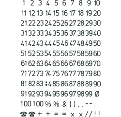 Etiquette HERMA 4155 chiffres 0-9 noir/transp 5mm