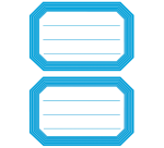 Etiket HERMA 5714 82x55mm schrift blauwe rand 12 stuks