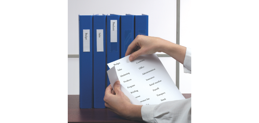 Transparent adhesive label holder Djois 25x102mm 12 pieces