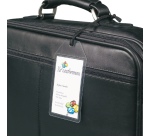 Label bagage Djois 3L 11120 72x123mm met nylonkoord transparant 10 stuks