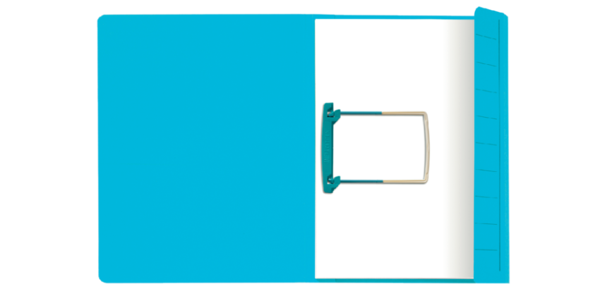 Clipex Secolor-A4-Mappe aus 100% recyceltem Karton, 250g, blau