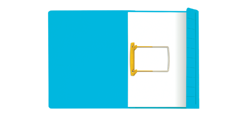 Secolor Clip Folder A4 100% Recycled Cardboard 250g Blue 50 Pieces